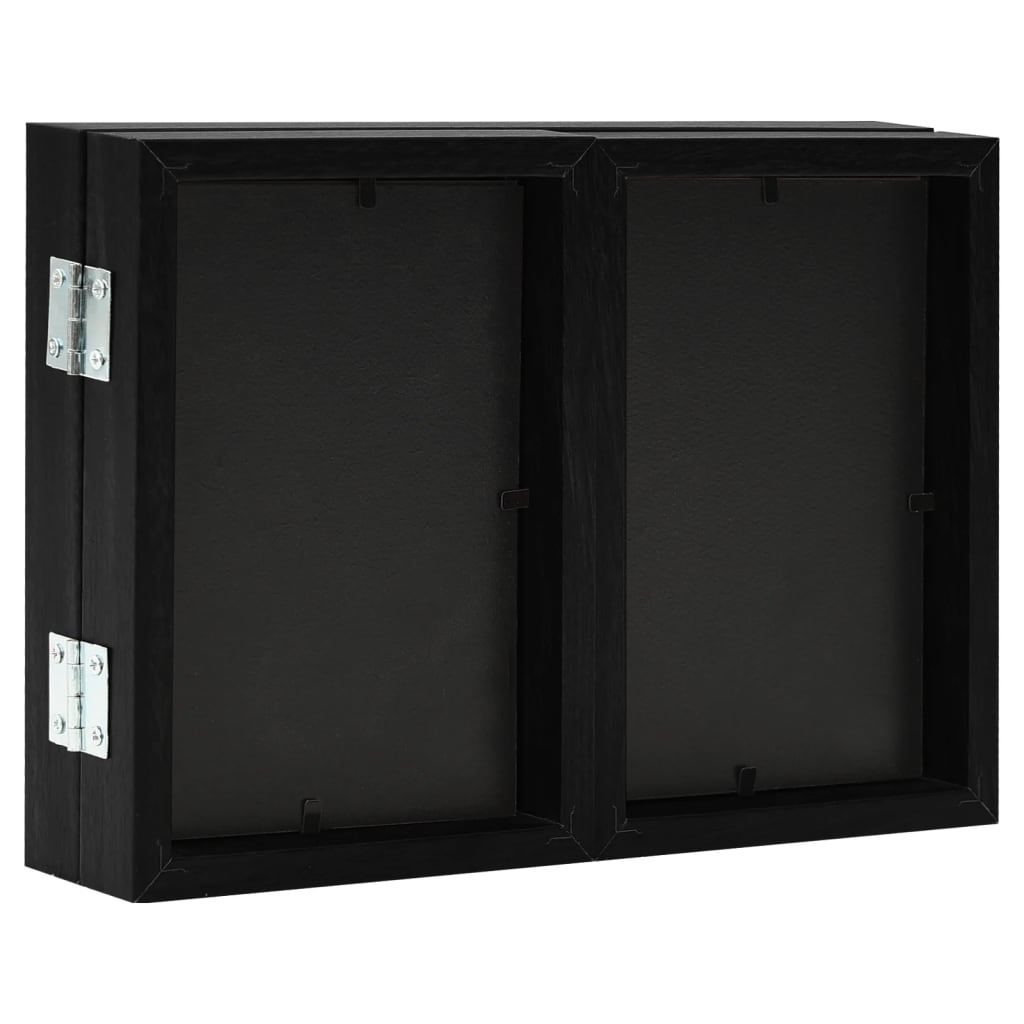Trefoldig fotorammekollasj svart 22x15 cm+2x(10x15 cm)