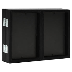 Trefoldig fotorammekollasj svart 22x15 cm+2x(10x15 cm)