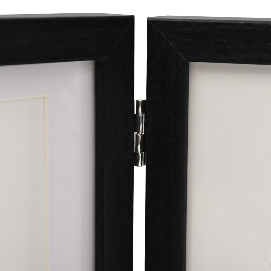Trefoldig fotorammekollasj svart 22x15 cm+2x(10x15 cm)