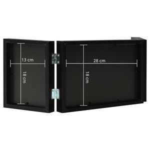 Trefoldig fotorammekollasj svart 28x18 cm+2x(13x18 cm)