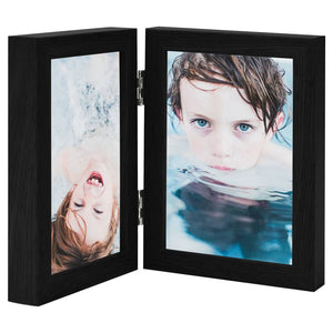 Tofoldig fotorammekollasj svart 2x(13x18 cm)