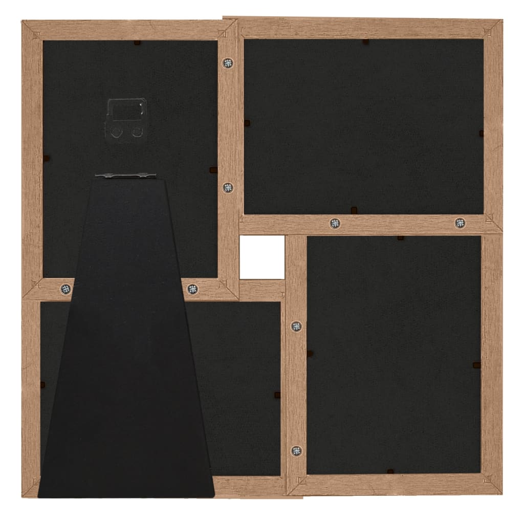 Fotorammekollasj for 4x(13x18 cm) bilde lysebrun MDF