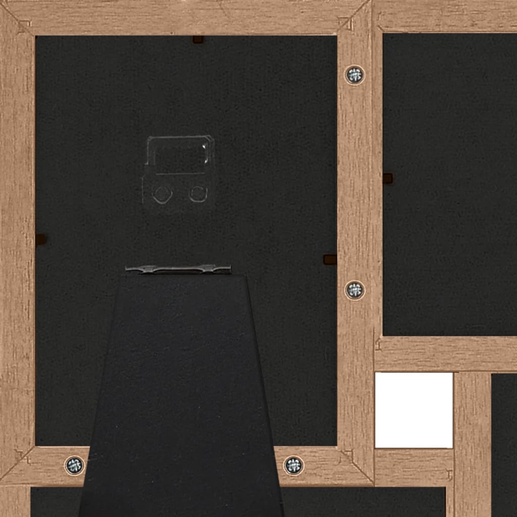 Fotorammekollasj for 4x(13x18 cm) bilde lysebrun MDF