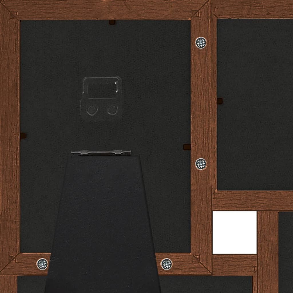 Fotorammekollasj for 4x(10x15 cm) bilde mørkebrun MDF