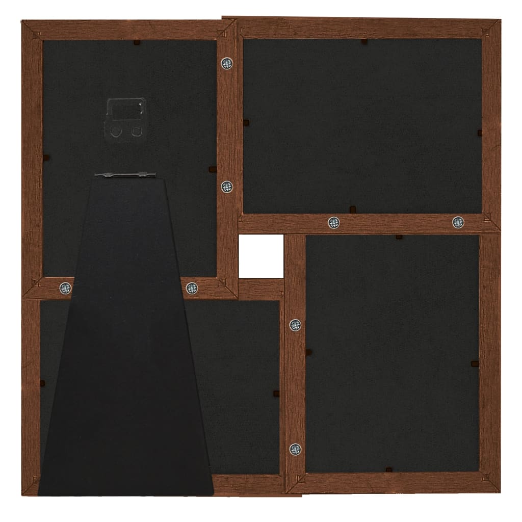 Fotorammekollasj for 4x(13x18 cm) bilde mørkebrun MDF
