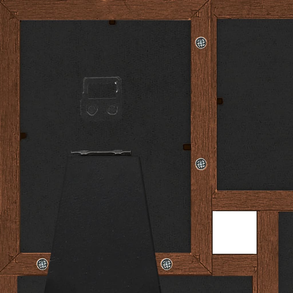 Fotorammekollasj for 4x(13x18 cm) bilde mørkebrun MDF