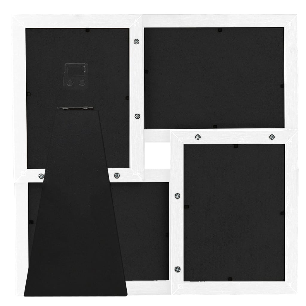 Fotorammekollasj for 4x(10x15 cm) bilde hvit MDF