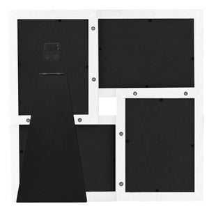 Fotorammekollasj for 4x(10x15 cm) bilde hvit MDF
