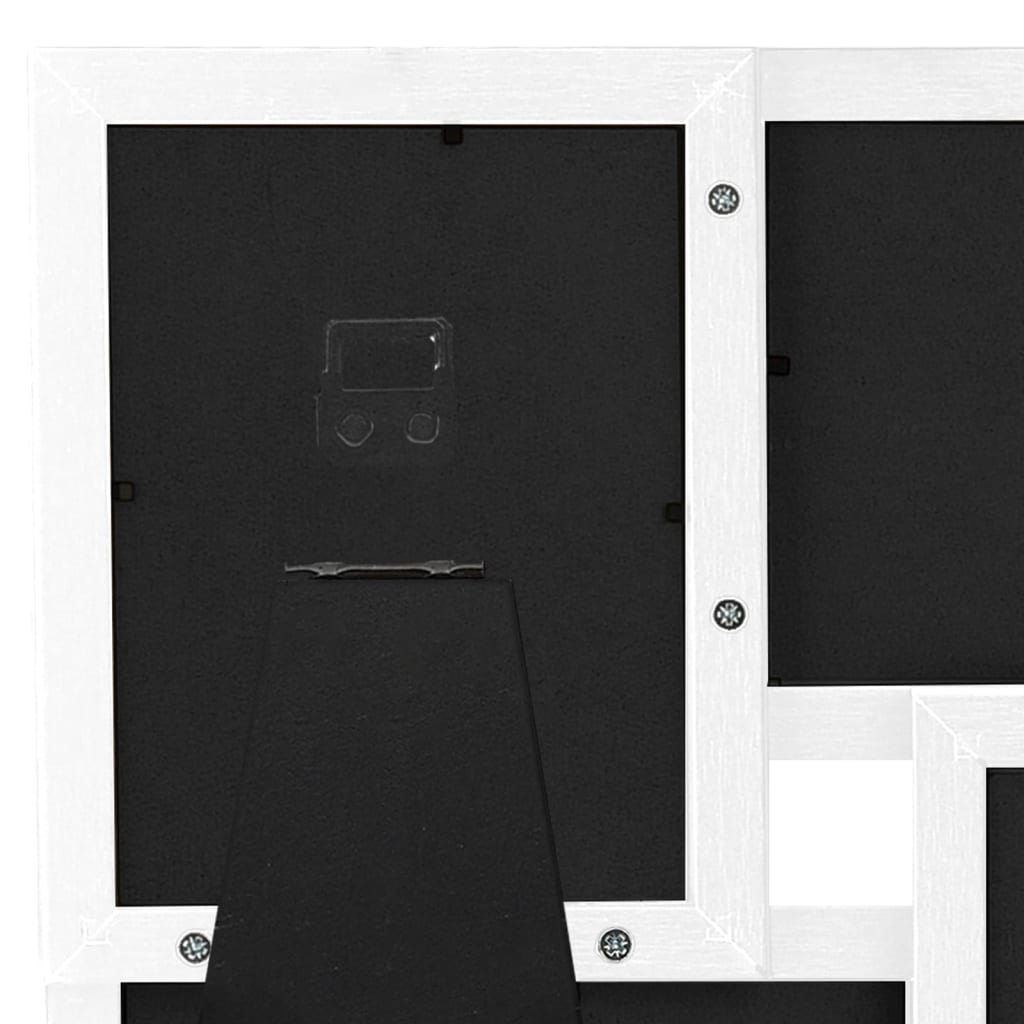 Fotorammekollasj for 4x(10x15 cm) bilde hvit MDF