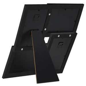 Fotorammekollasj for 4x(13x18 cm) bilde svart MDF