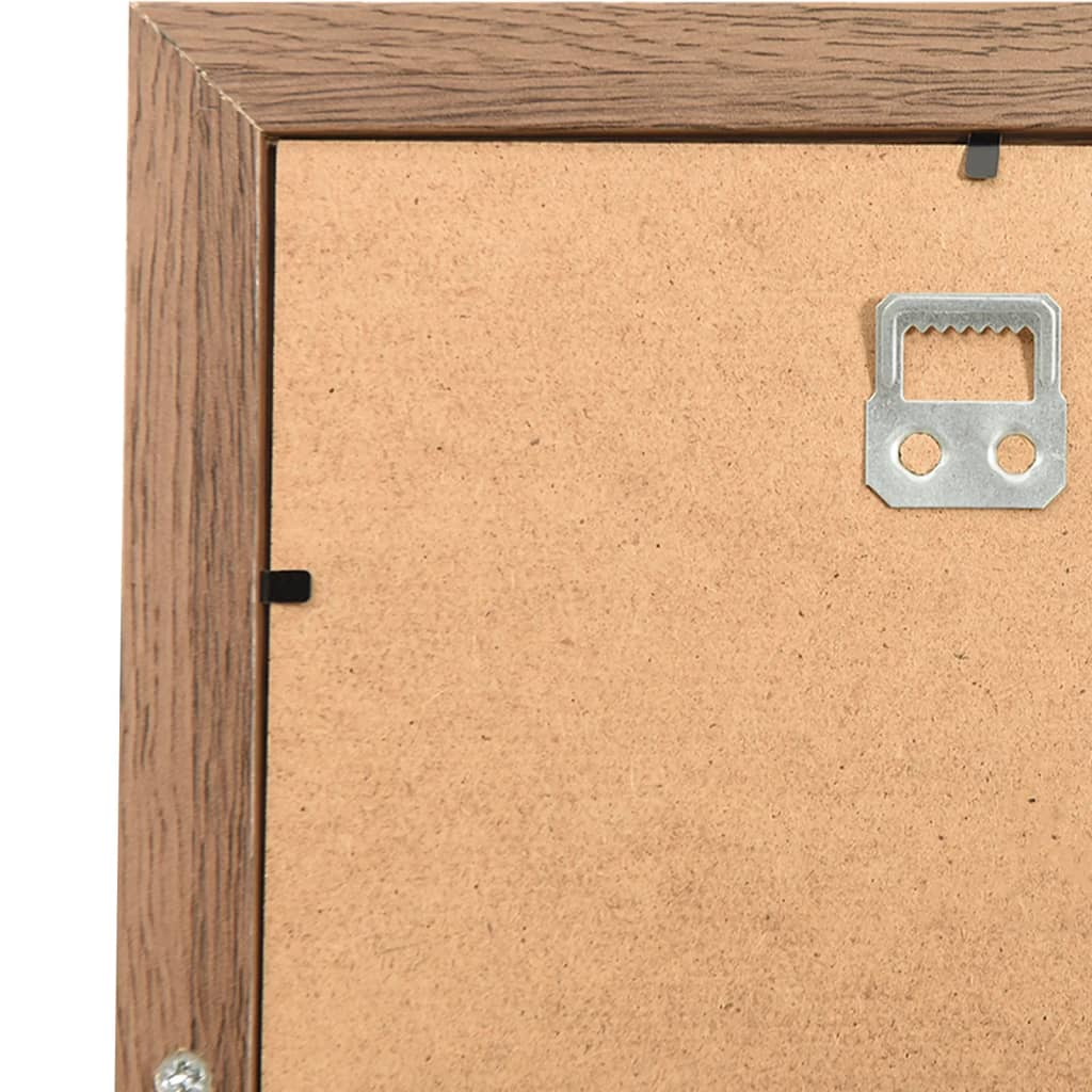 Fotorammekollasj for 10x(10x15 cm) bilde lysebrun MDF