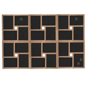 Fotorammekollasj for 24x(10x15 cm) bilde lysebrun MDF