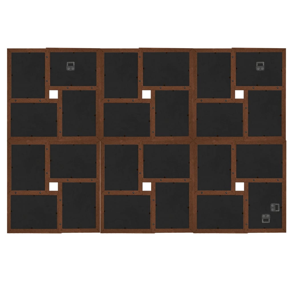 Fotorammekollasj for 24x(10x15 cm) bilde mørkebrun MDF