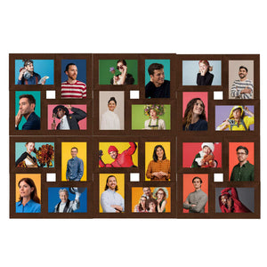 Fotorammekollasj for 24x(13x18 cm) bilde mørkebrun MDF