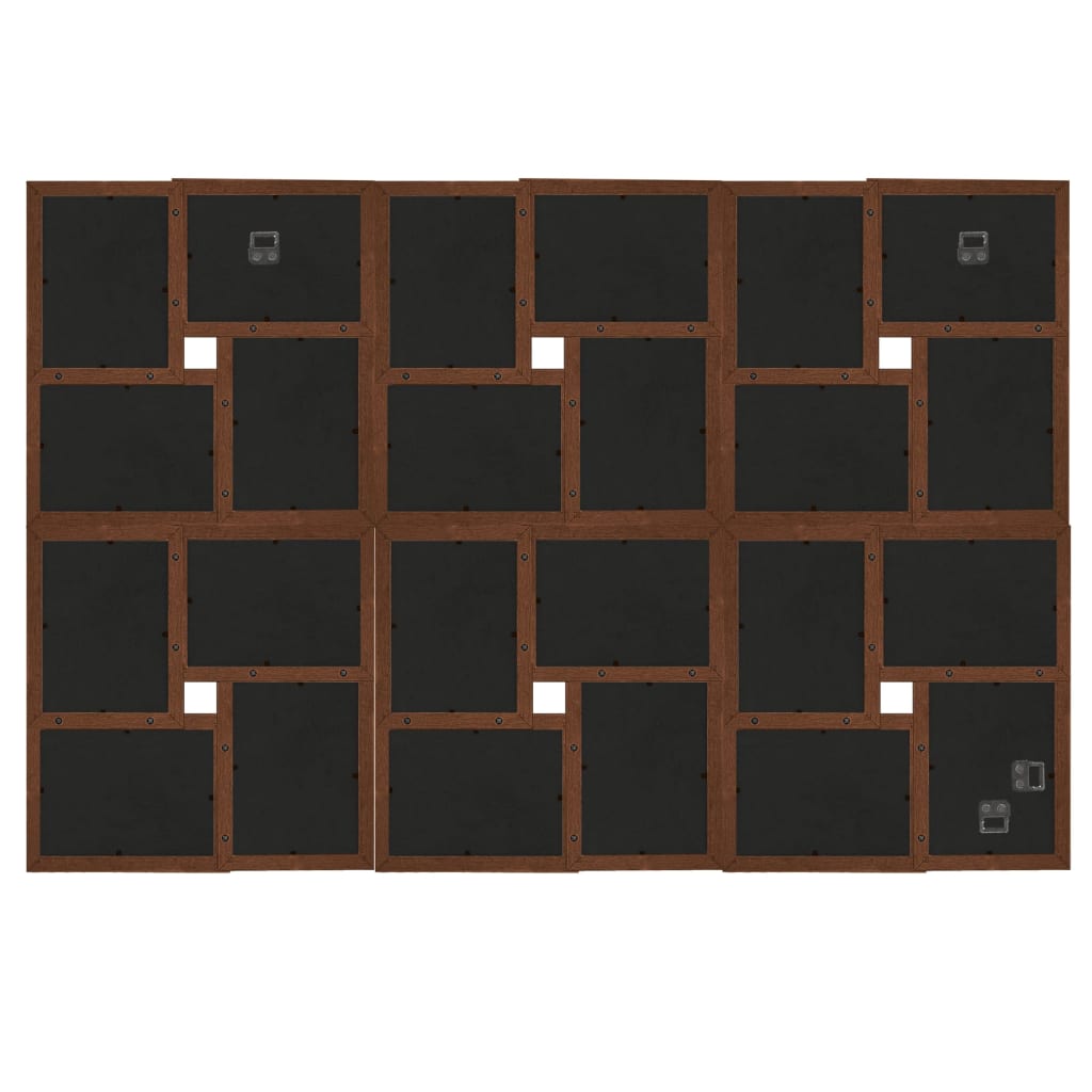 Fotorammekollasj for 24x(13x18 cm) bilde mørkebrun MDF