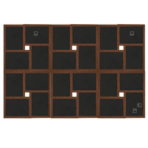 Fotorammekollasj for 24x(13x18 cm) bilde mørkebrun MDF