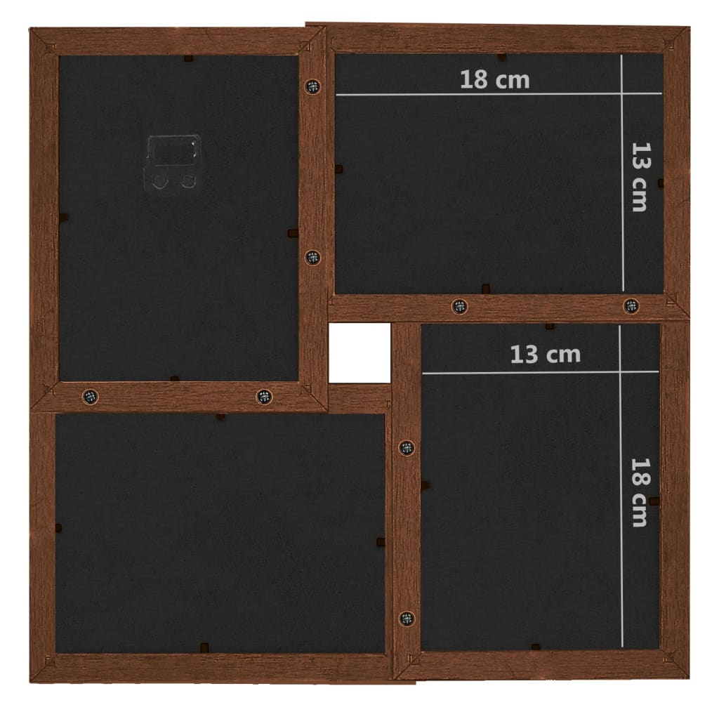 Fotorammekollasj for 24x(13x18 cm) bilde mørkebrun MDF