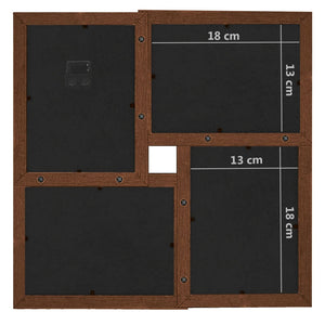 Fotorammekollasj for 24x(13x18 cm) bilde mørkebrun MDF