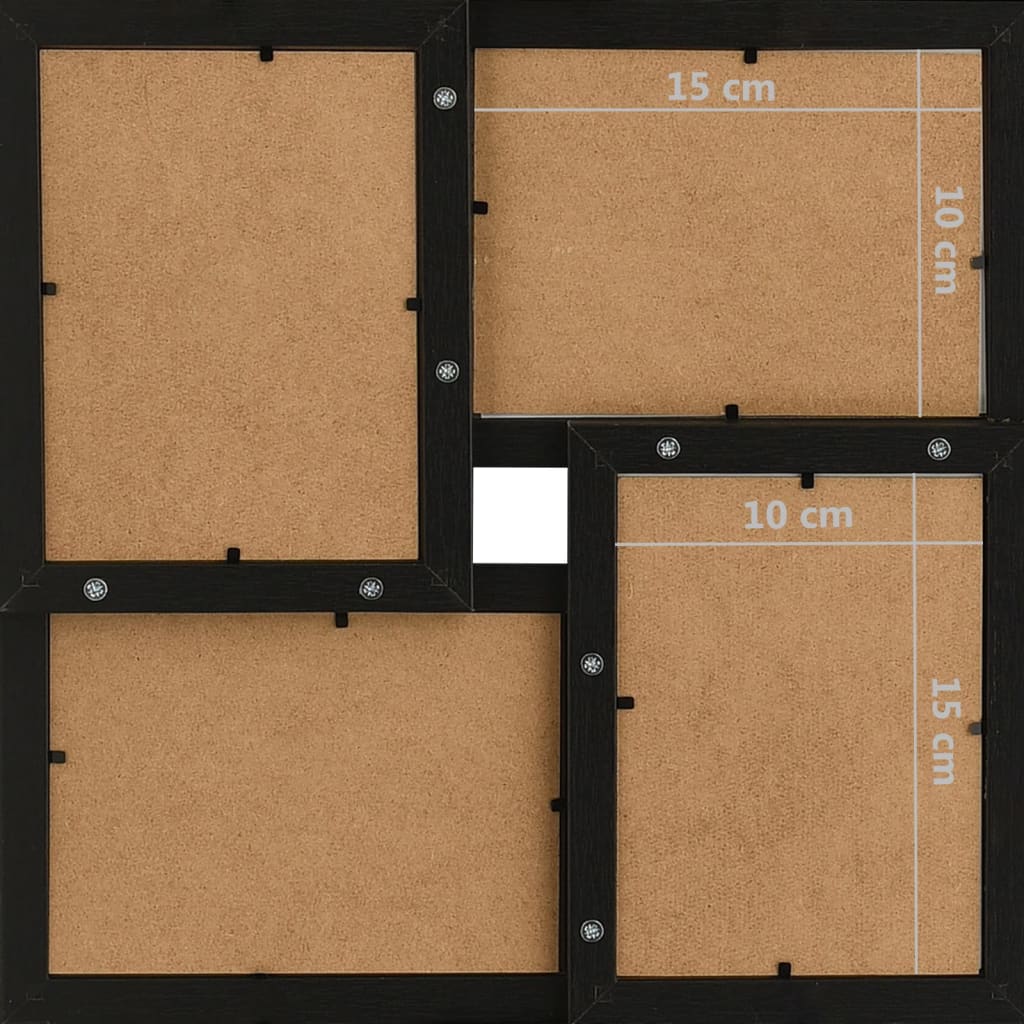 Fotorammekollasj for 24x(10x15 cm) bilde svart MDF