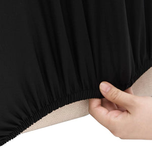 2-seater sofa cover polyester black