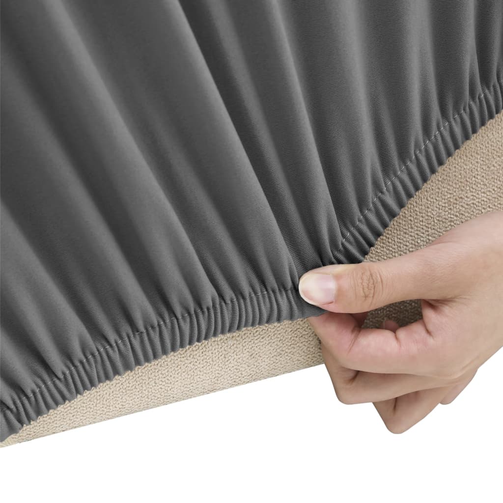 2-seater sofa cover polyester anthracite
