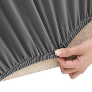 2-seater sofa cover polyester anthracite