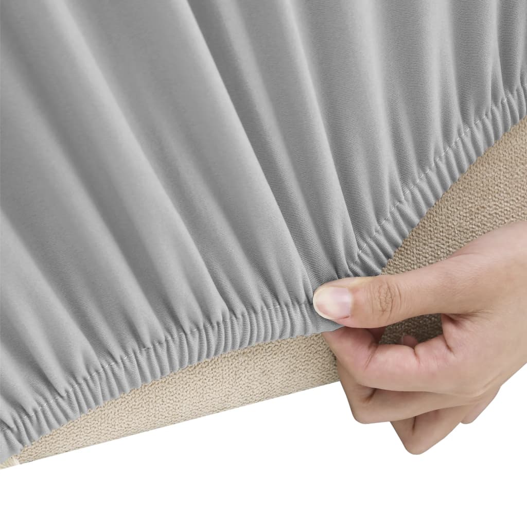 2-seater sofa cover polyester grey