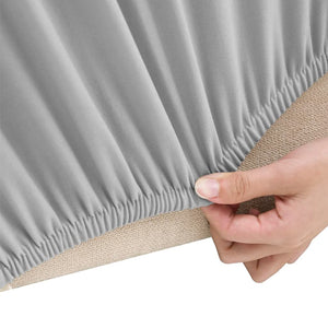 2-seater sofa cover polyester grey
