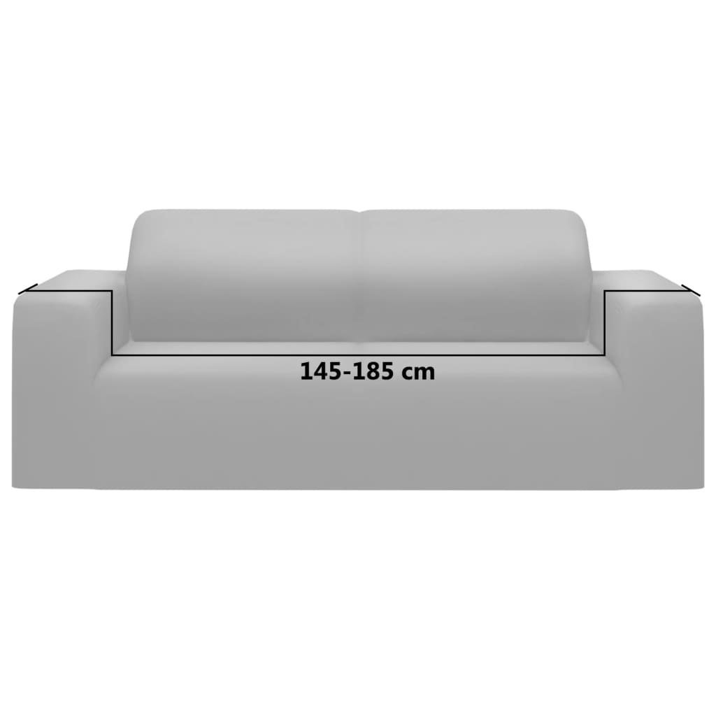 2-seater sofa cover polyester grey