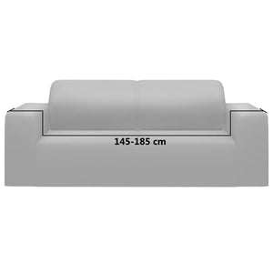 2-seater sofa cover polyester grey