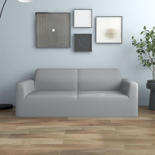 2-seater sofa cover polyester grey