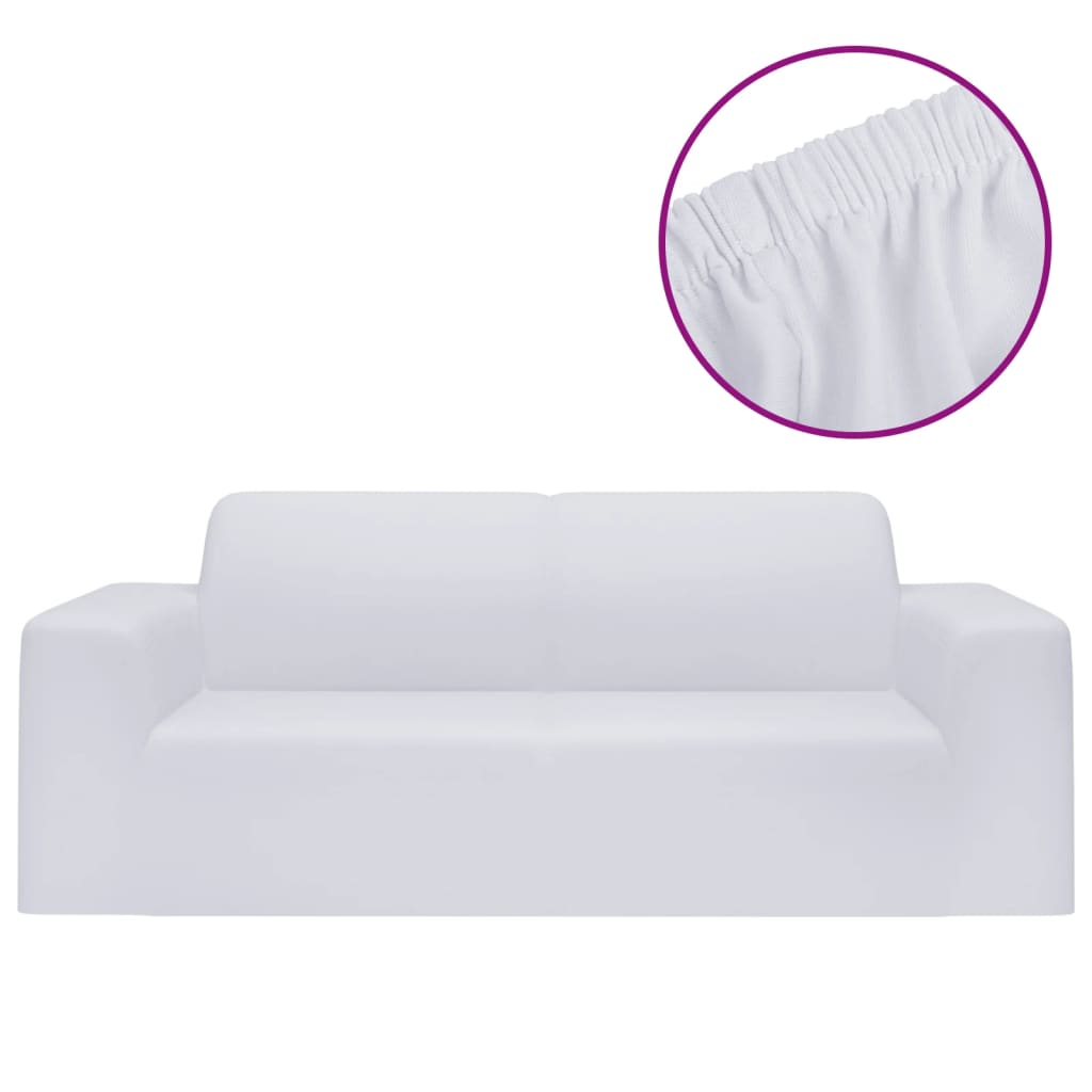 2-seater sofa cover polyester white