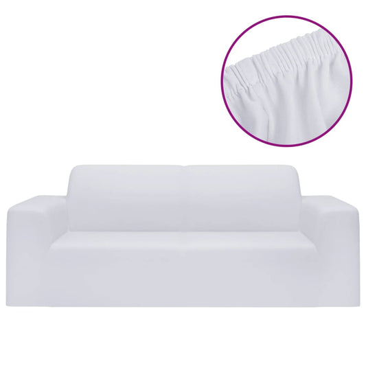 2-seater sofa cover polyester white