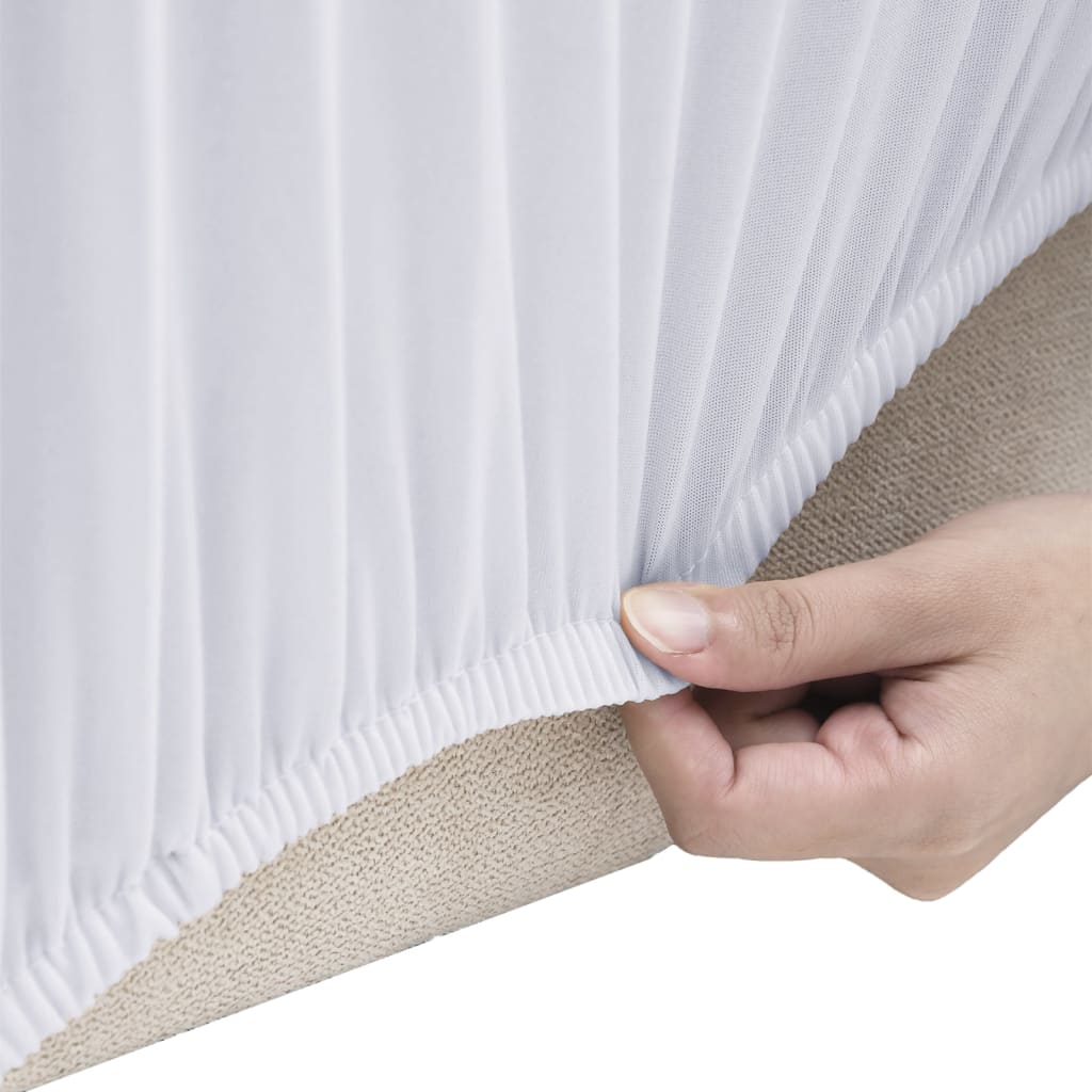 2-seater sofa cover polyester white