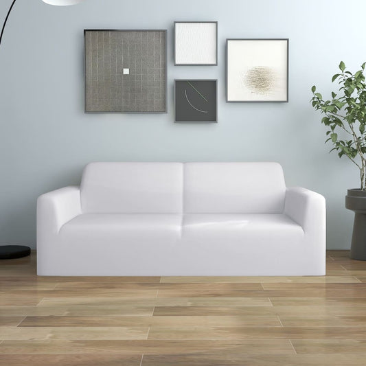 2-seater sofa cover polyester white