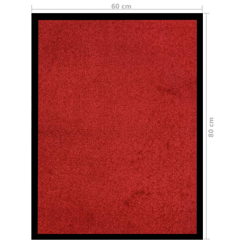 Dørmatte rød 60x80 cm