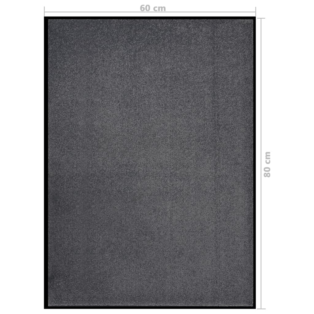 Dørmatte antrasitt 60x80 cm