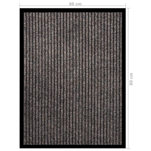 Dørmatte stripet beige 60x80 cm