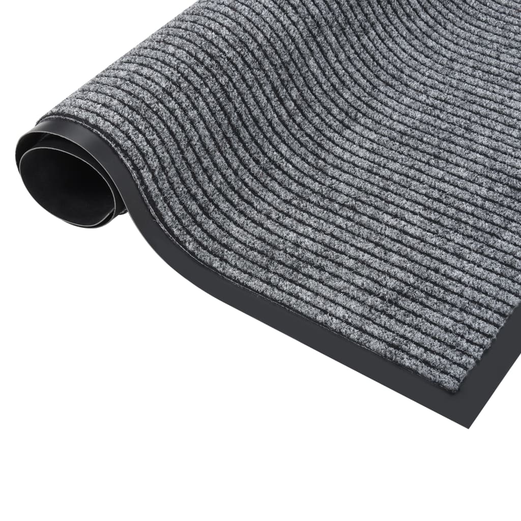 Dørmatte stripet grå 60x80 cm