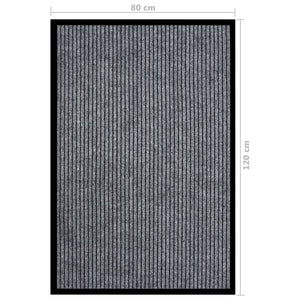 Dørmatte stripet grå 80x120 cm