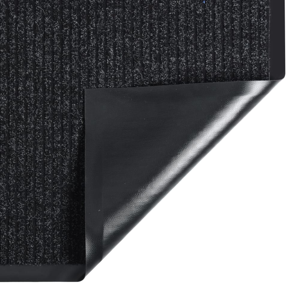 Dørmatte stripet antrasitt 60x80 cm