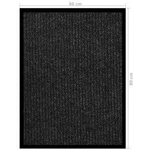 Dørmatte stripet antrasitt 60x80 cm