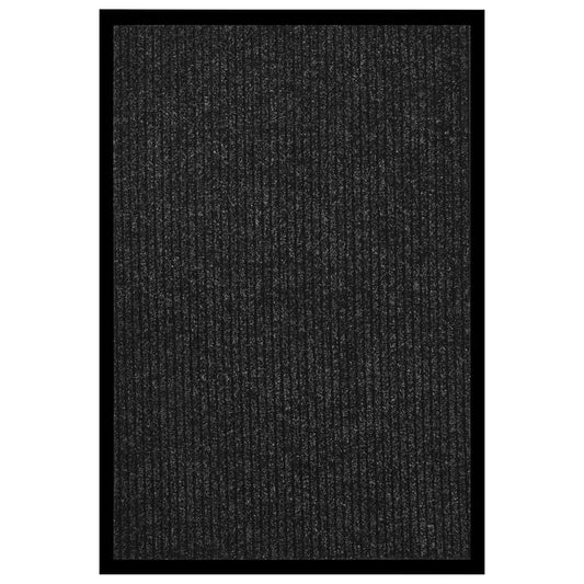 Dørmatte stripet antrasitt 80x120 cm