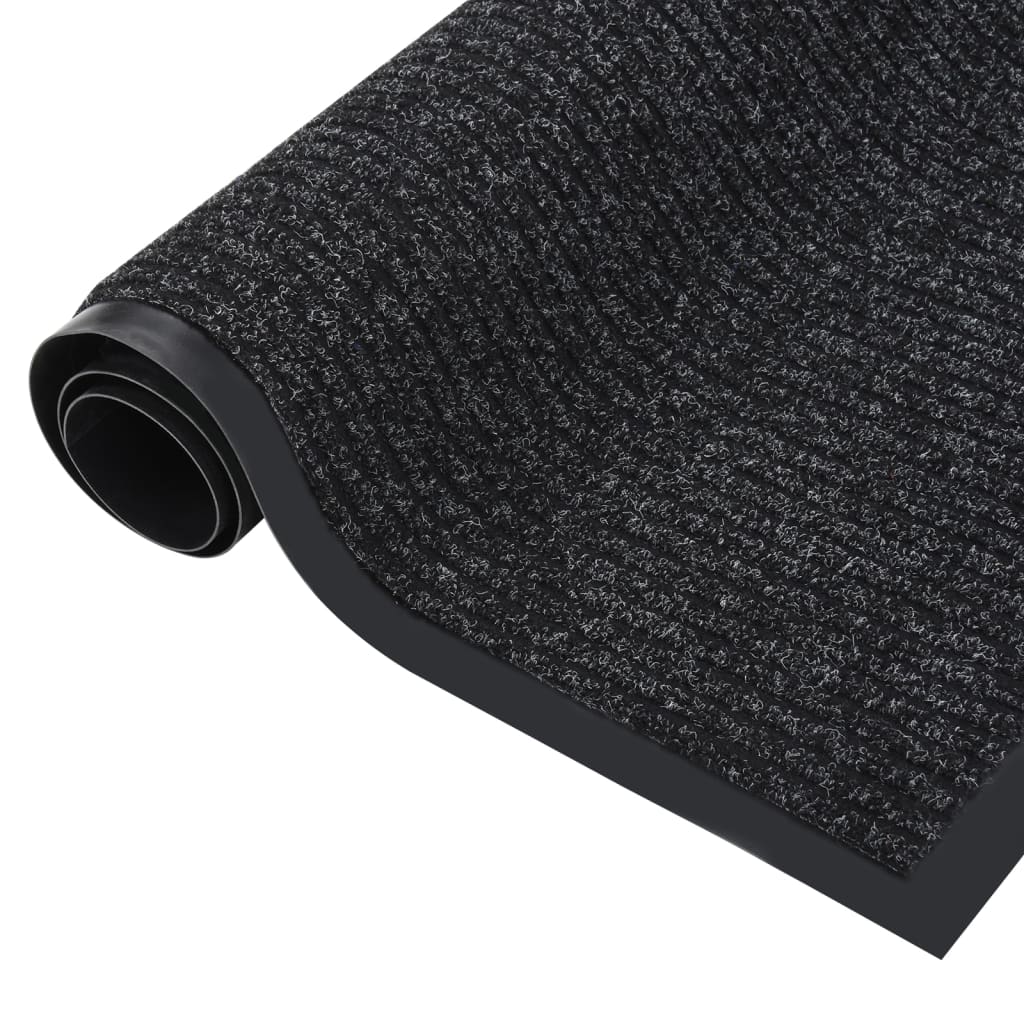 Dørmatte stripet antrasitt 80x120 cm