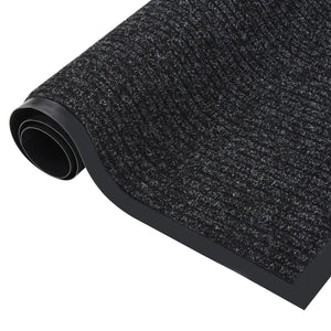 Dørmatte stripet antrasitt 80x120 cm