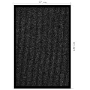 Dørmatte stripet antrasitt 80x120 cm