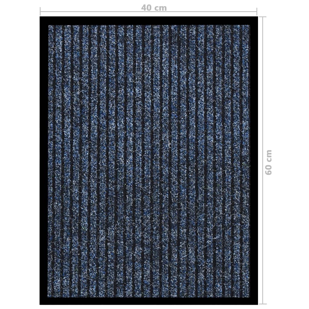 Dørmatte stripet blå 40x60 cm