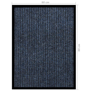 Dørmatte stripet blå 60x80 cm