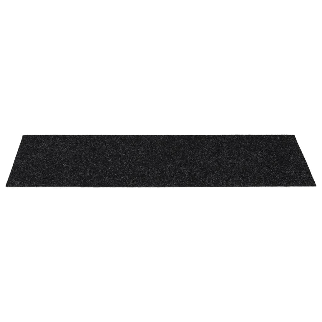 Selvklebende trappematter 15 stk 60x25 cm svart