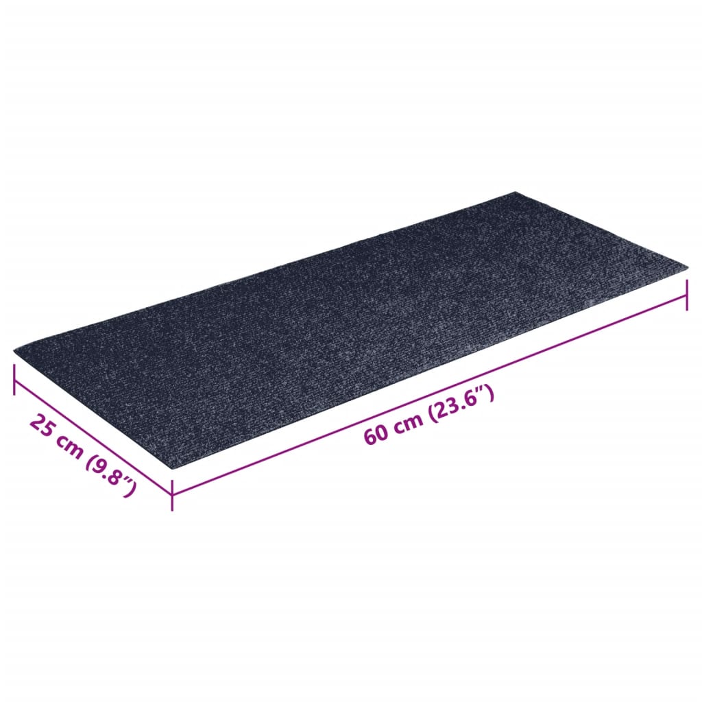 Selvklebende trappematter 15 stk 60x25 cm gråblå